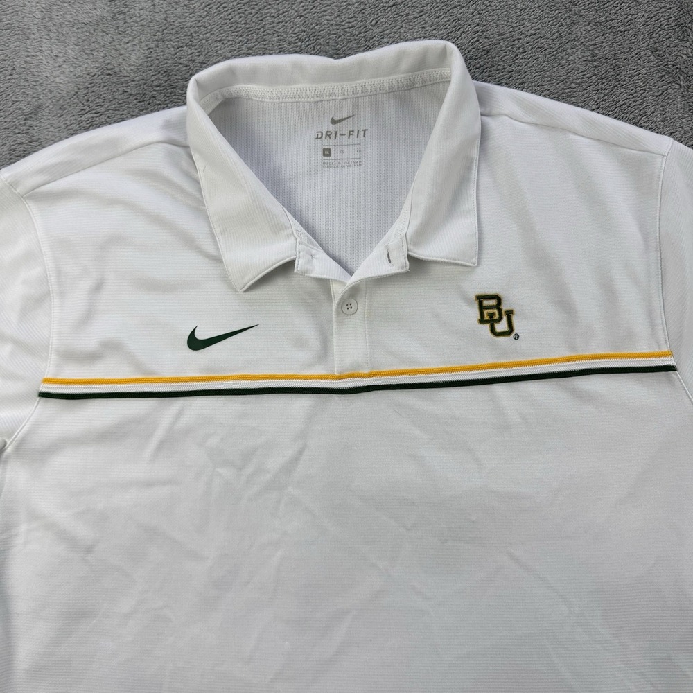 Baylor Bears Nike Dri-Fit Polo Shirt Men XL Football NCAA Big 12 Golf On Field